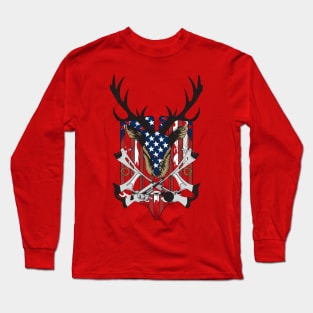 Bow Hunting Flag Buckwear Deer Hunter Accessories Gift PopSockets PopGrip: Swappable Grip for Phones & Tablets Long Sleeve T-Shirt